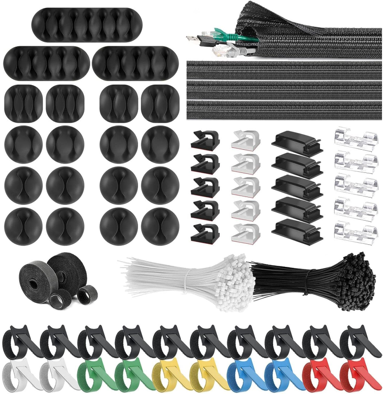 265 Pcs Cable Management Organizer Kit - AMNYA Technology - amnyatech.com