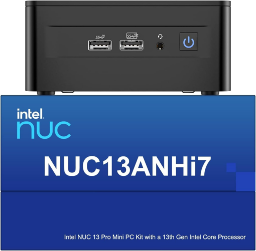 Intel NUC 13 Pro NUC13ANHi7 Arena Canyon Mini PC, Core i7-1360P, 32GB RAM, 1TB SSD, Mini Computers Windows 11 Pro for Business Home Office, Support 8K/4K Quad Display/WiFi 6E/BT 5.3/Thunderbolt 4